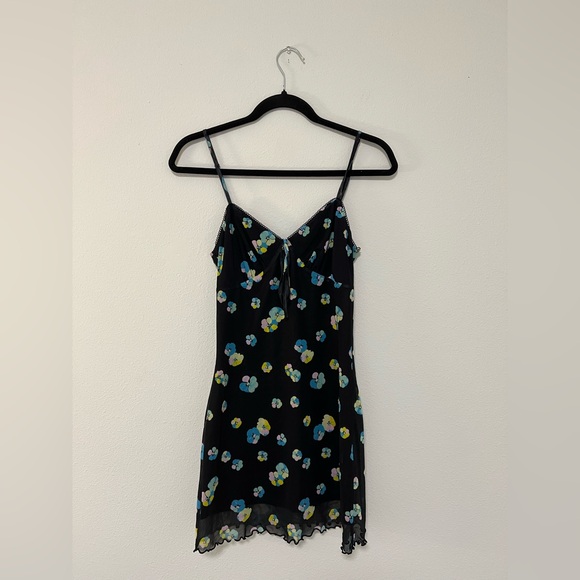 BP. Black Floral Mini Dress - Picture 2 of 9